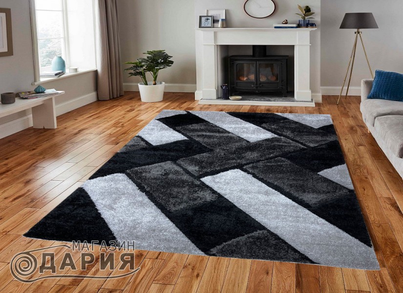 Тъкан килим 3D SHAGGY GRANDE 720 black